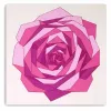 Greeting card rose polygon