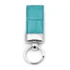 Key Ring, alligator leather, sky blue