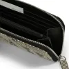Wallet with Zip, python leather, large, black/white - 3