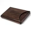 Business Card Holder, leather, 6.5x10 cm, brown