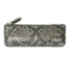 Pencil Case, python leather, dark grey