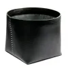 Wastepaper Basket, leather, H  30 cm, D 38 cm, black - 2