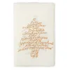 Christmas card tree with writing white/gold laid paper