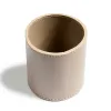 Round pen holder, leather, H 11 cm, D 8.5 cm, taupe - 2