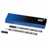 Montblanc Rollerball, 2 refills, royal blue, M