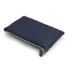 Pouch with Zip, python leather, small, blue - 3