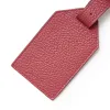 Luggage Tag Adri Leather Dark Red - 2