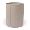 Round wastepaper bin, leather, H 30 cm, D 24 cm, taupe - 2