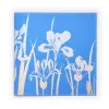 Blue Iris Greeting Card – Silver/Gold Gradient