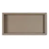 Leather tray, boar leather, 24 x 12 cm, taupe