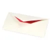 25 long DIN envelopes, Smooth Ivory, red silk lining - 2