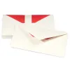 25 long DIN envelopes, Smooth Ivory, red silk lining - 5