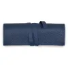 Watch Pouch, Tie Closure, 2 Watches, calf leather, dark blue
