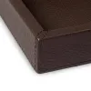 Leather tray, deer leather, 24 x 12 cm, mocha - 2