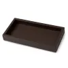 Leather tray, deer leather, 24 x 12 cm, mocha - 3