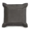 Valet tray square, suede leather, 20 x 20 cm, lava