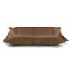 Valet tray rectangular, suede leather, 21 x 15 cm, nut - 4