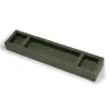 Pen Tray, 3 Compartments, buckskin faux leather, dark green - 4
