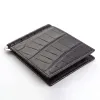 Card Wallet, Money Clip, 6 cc, alligator leather, dark brown - 3