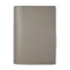 Book cover for DIN A5 books, smooth leather, taupe