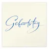 Greeting card Geburtstag calligraphy