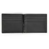 Card Wallet with Money Clip Adri, 6 cc, leather, black - 3