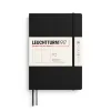Notebook Medium (A5), Softcover, 123 numbered pages, Black,  plain
