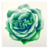 Greeting card rose screened green