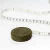Tape measure, suede leather, length 150 cm, dark green - 2
