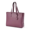 Business Shopper Tote Bag – Aubergine Leather