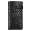 Travel wallet, python leather, black