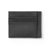 Card Holder, 8 Card Slots (8 CC), 1977 Collection, Black with Brown Lining