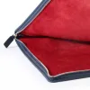 Pouch with Zip, Kollektion 1977, leather, blue - 3