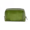 Toiletry Bag Porto Cervo, leather, olive green - 2