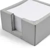 Note Box, leather, square, light grey - 4