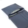 Card Wallet w. Money Clip, 6 cc, Koll. 1977, leather, blue - 2