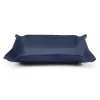Valet tray rectangular, suede leather, 21 x 15 cm, royal blue - 2