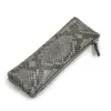 Pencil Case, python leather, dark grey - 2