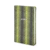 Weekly Planner 8-Days-a-Week 2027 - Week on 2 Pages - Leather - Green Viper - 8.5 x 14 cm