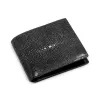 Wallet with Coin Pocket, stingray leather, black - 3