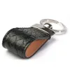 Key Ring, python leather, black - 2