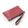 Bethge - Clutch Adri - Leather - Pouch - Zip - dark red