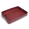 Desk Organiser Tray Stitch, A4, leather, burgundy - 2
