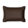 Valet tray rectangular, deer leather, 21 x 15 cm, mocha