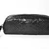 Pencil Case, python leather, large, black