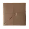 Guest Book with Cover, 96 pages, leather, 21x21 cm, latte