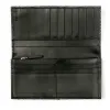 Wallet Double with Coin Pocket, python leather, black - 3