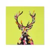 Greeting card Deer neon yellow