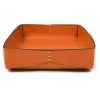 Desk Organiser Tray Stitch, A4, leather, orange