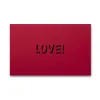 Greeting card love silhouette  black on red mini